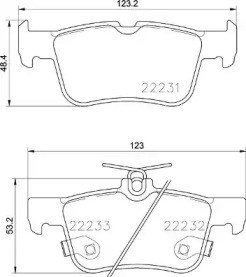 Задні дискові колодки P24201 BREMBO