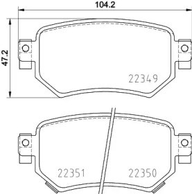 Колодки на гальмо задній дисковий P49059 BREMBO