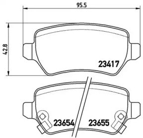 Задні колодки P59038 BREMBO