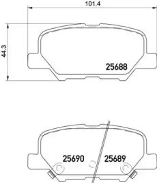Задні гальмівні колодки P61111 BREMBO
