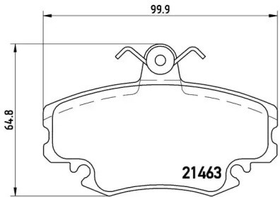 Колодки гальмівні передні, дискові P68008 BREMBO