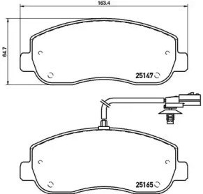 Передні гальмівні колодки P68062 BREMBO