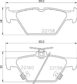 Задні дискові колодки P78026 BREMBO