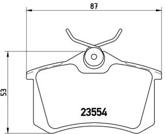 Колодки на гальмо задній дисковий P85017 BREMBO