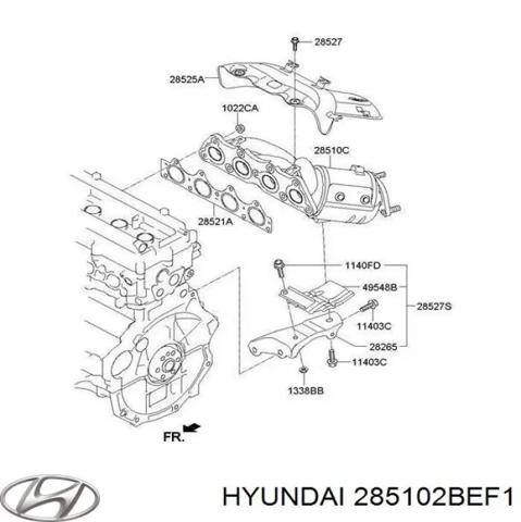 Конвертор-каталізатор (каталітичний нейтралізатор) 285102BEF1 HYUNDAI