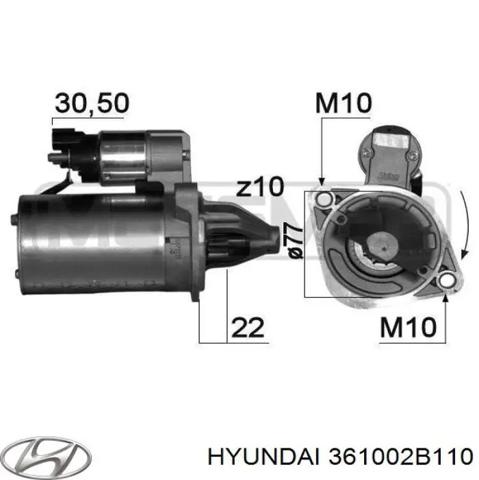 Стартер 361002B110 HYUNDAI