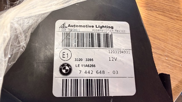 Фара правая 63117442648 BMW