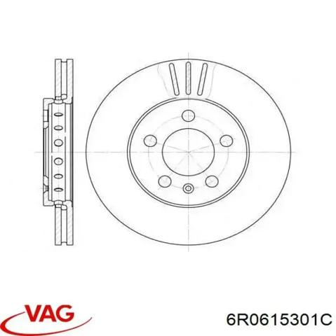 Гальмо дискове переднє 6R0615301C VAG