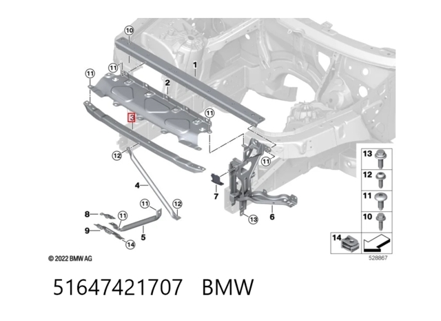 Телевізор верхній 51647421707 BMW