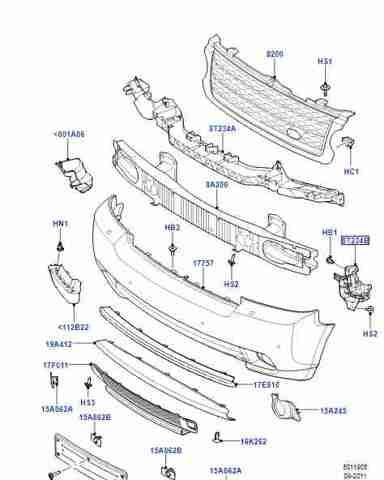 Кронштейн кріплення бампера переднього правий LR011467 LAND ROVER