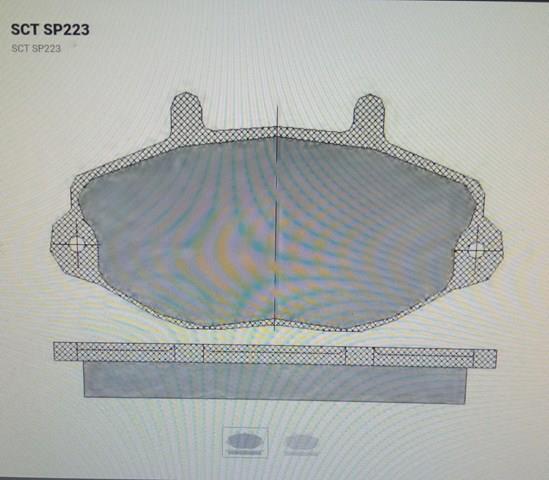 Передні гальмівні колодки SP223 SCT