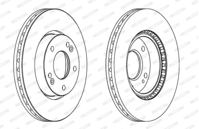 Диск переднього гальма DDF1619C FERODO