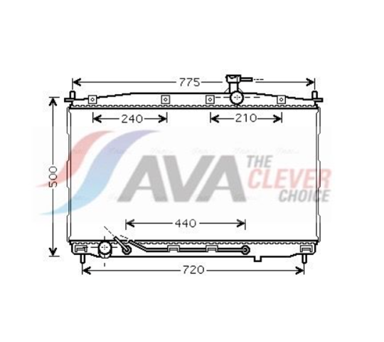 Радіатор охолодження двигуна HY2174 AVA