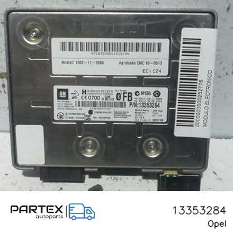 Блок керування Bluetooth 13353284 OPEL