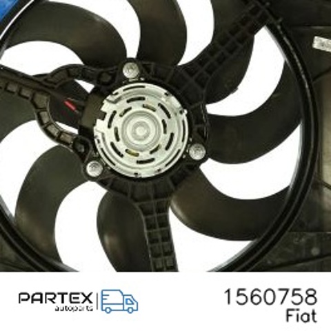 Дифузор радіатора охолодження, в зборі з мотором і крильчаткою 1560758 FIAT
