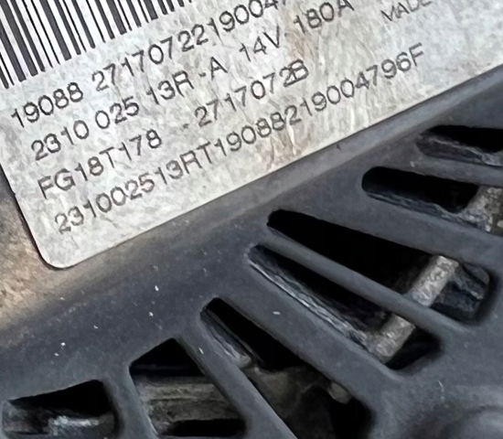 Авто генератор 231002513R RENAULT