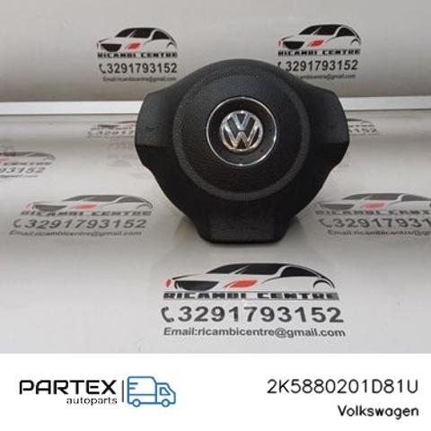 Подушка безпеки, водійська, AIRBAG 2K5880201D81U VAG