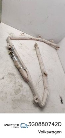 Подушка безпеки, шторка бічна, права, AIRBAG 3G0880742D VAG
