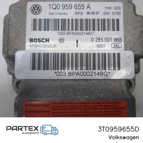 Модуль-процесор управління подушки безпеки 3T0959655D VAG