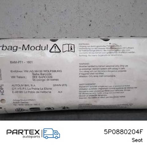Подушка безпеки, пасажирська, AIRBAG 5P0880204F VAG