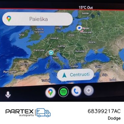 Дисплей багатофункціональний 68399217AC CHRYSLER