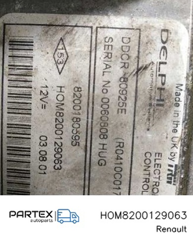 Блок електронного управління 8200129063 RENAULT