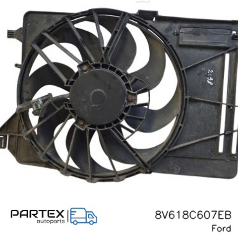 Дифузор радіатора охолодження, в зборі з двигуном і крильчаткою 8V618C607EB FORD