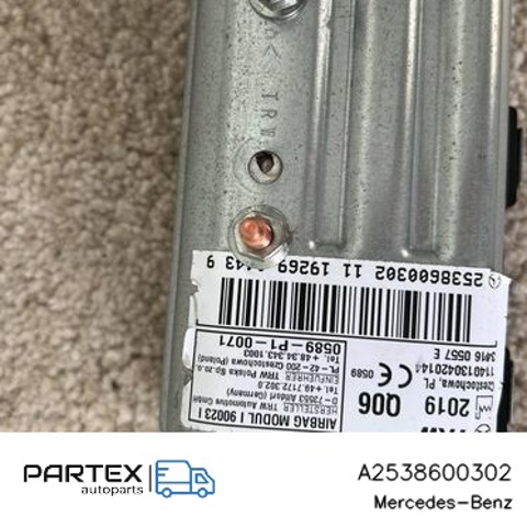 Подушка безпеки, водійська, AIRBAG, захисту колін A2538600302 MERCEDES