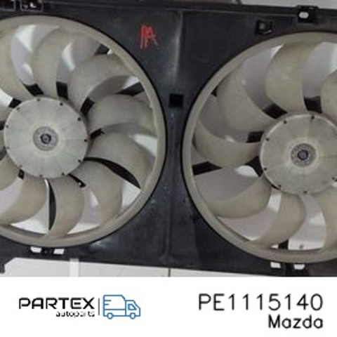 Вентилятор / крильчатка радіатора охолодження, лівий PE1115140 MAZDA