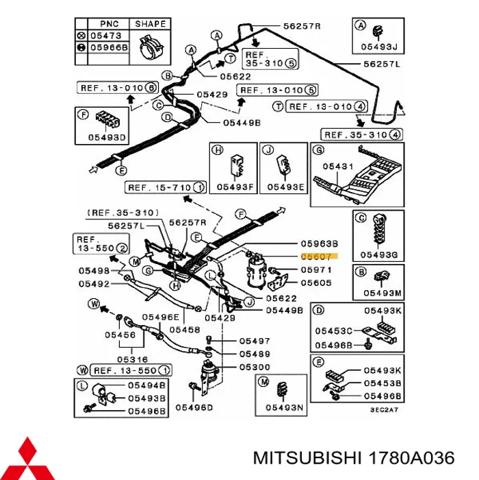 Адсорбер парів палива 1780A036 MITSUBISHI