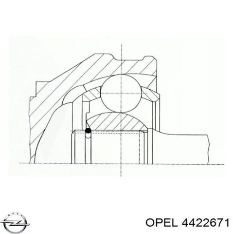 Привід передній лівий 4422671 OPEL