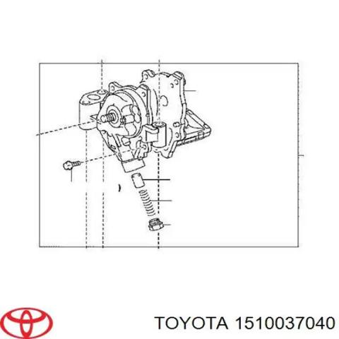 Масляний насос двигуна 1510037040 TOYOTA