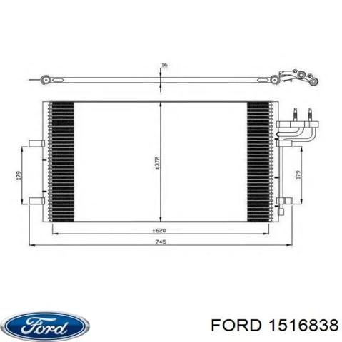 Радіатор охолодження кондиціонера 1516838 FORD