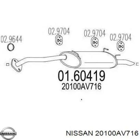 Глушилка задня 20100AV716 NISSAN