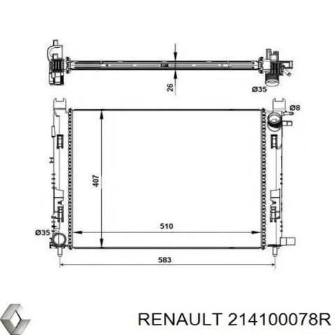 Радіатор водяний 214100078R RENAULT
