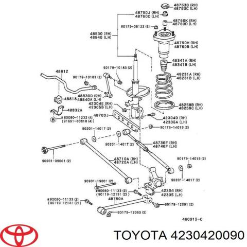 Цапфа права 4230420090 TOYOTA