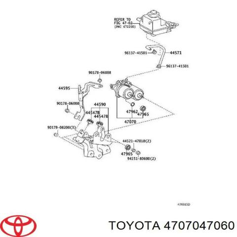 Насос АБС (ABS) головного гальмівного циліндра 4707047060 TOYOTA