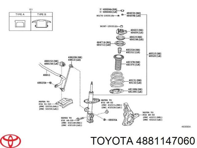 Стабілізатор передній 4881147060 TOYOTA