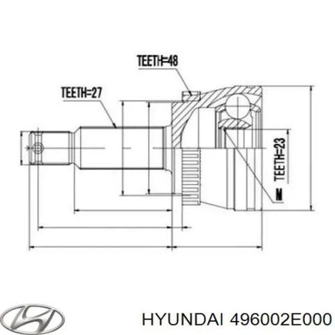 Привід задній 496002E000 HYUNDAI