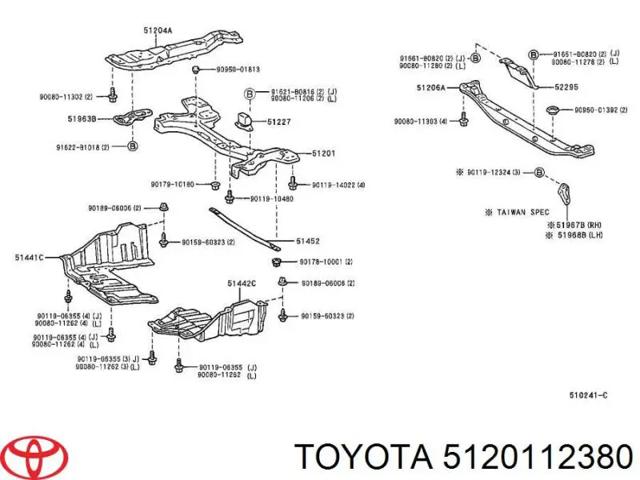 Підрамник передньої підвіски 5120112380 TOYOTA