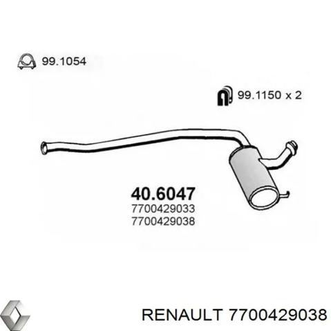 Глушник, центральна частина 7700429038 RENAULT