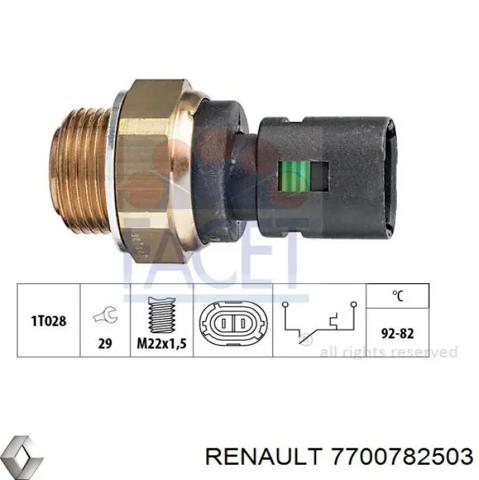 Вимикач системи охолодження 7700782503 RENAULT