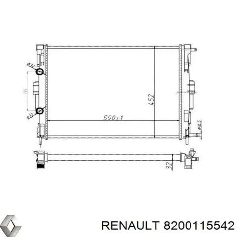 Радіатор двигуна 8200115542 RENAULT
