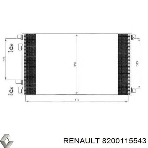 Трубопроводи і радіатор кондиціонера 8200115543 RENAULT