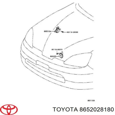 Сигнал звукової, клаксон 8652028180 TOYOTA