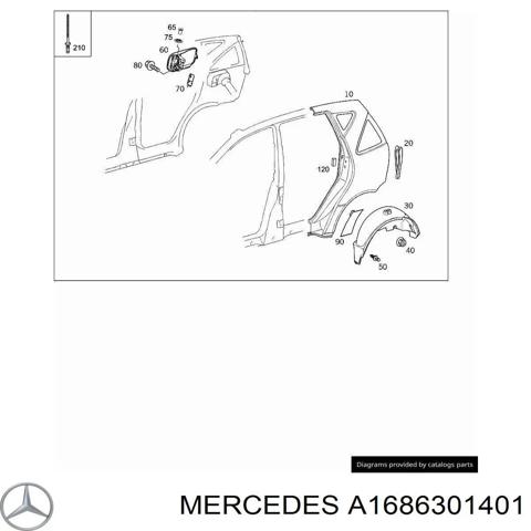 Крило заднє A1686301401 MERCEDES