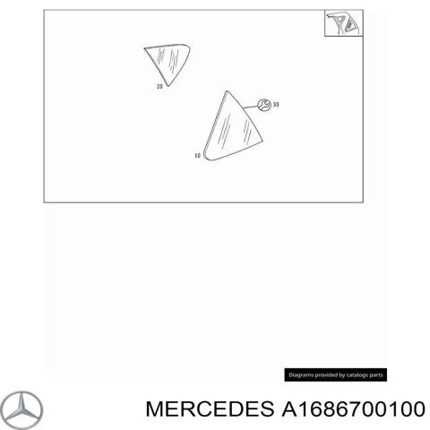 Скло багажника, ліве A1686700100 MERCEDES