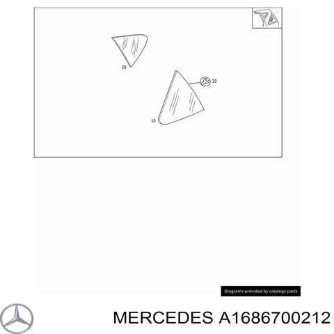 Стукло багажника, праве A1686700212 MERCEDES