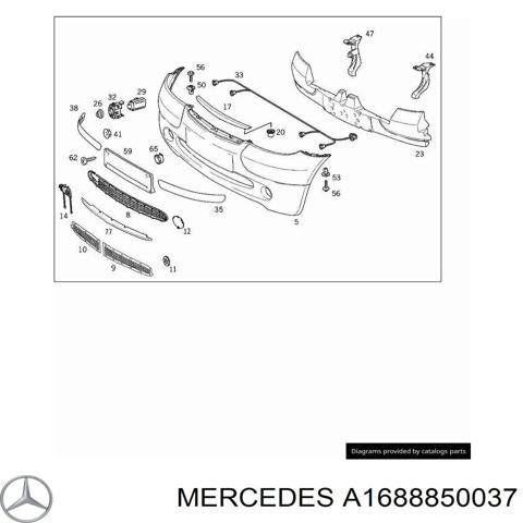 Абсорбер (наповнювач) бампера переднього A1688850037 MERCEDES