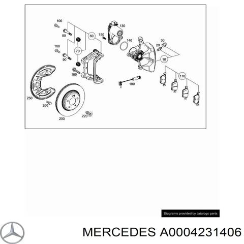 Скоба супорту заднього A0004231406 MERCEDES
